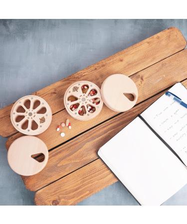 Weekly Pill Box Organizer | 7 Day Portable Pill Case | Cute Wood Design for Medicine & Vitamins | Travel-Friendly Magnetic Pill Organizer - Buy Online on GoSupps.com