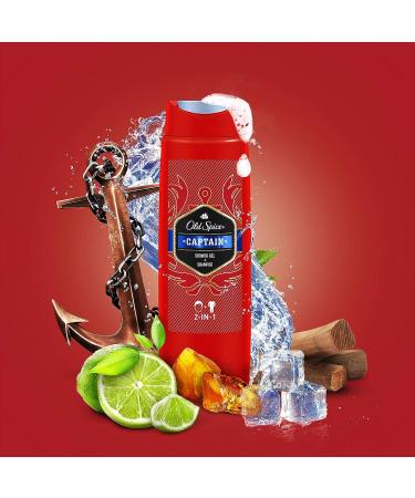 Old Spice Captain Shower Gel and Shampoo 400ml - Buy Online on GoSupps.com