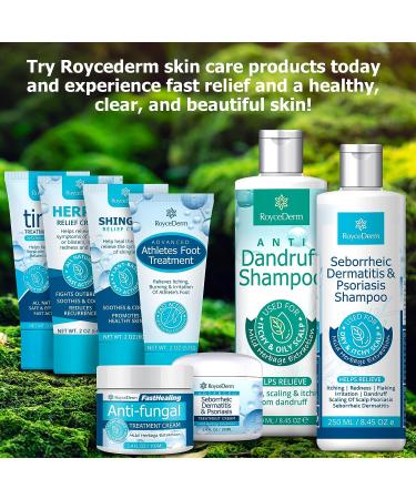 Roycederm Antifungal Cream - Maximum Strength Treatment for Athletes Foot, Eczema, Psoriasis, Jock Itch, Rash, Ringworm & Skin Yeast Infection - Buy Online on GoSupps.com