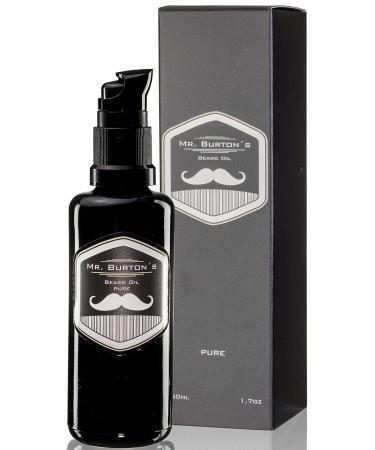 Mr. Burton's 100% Natural Beard Oil - Premium Quality Fragrance-Neutral 50ml | Best Beard Care Made in Germany - Buy Online on GoSupps.com