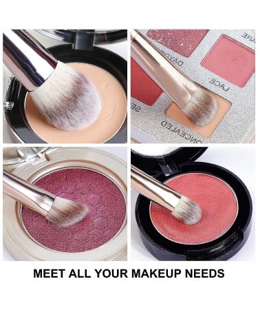 MAANGE 20 Pcs Makeup Brush Set - Premium Synthetic Brushes for Powder, Concealers, Eye Shadows & Eyeliner - Champagne - Buy Online on GoSupps.com