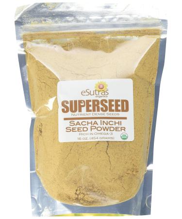 eSutras Organics Toasted Sacha Inchi Whole Seed Powder Cold Milled.