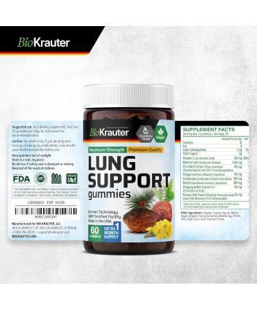 BIO KRAUTER Lung Support 60 Gummies & Chlorophyll 90 Gummies - Buy Online on GoSupps.com