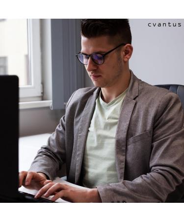Shop Cvantus Blue Light Glasses for Men & Women - Round Design Glare-Free Medium Size - Blue-Light Brille Soec 101 C1 - Buy Online on GoSupps.com
