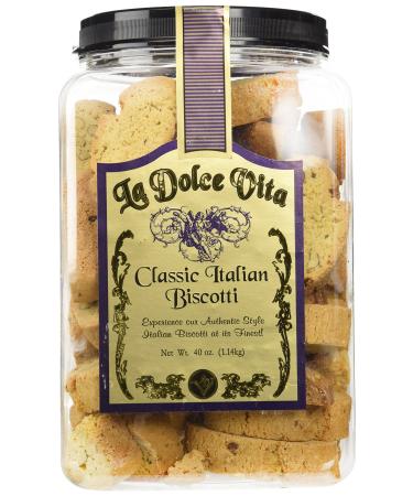 La Dolce Vita Classic Italian Biscotti Almond, 40 Ounce