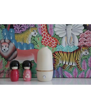 Ekobo Bano Aroma Diffuser for Essential Oils - White Bamboo Fiber - Adjustable Fragrance for Rooms up to 100 sqm | Eco-Friendly Home Essential - Buy Online on GoSupps.com