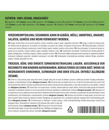 Sesame flour (500g) ground sesame sesame powder 100% natural sesame powder without additives - Buy Online on GoSupps.com