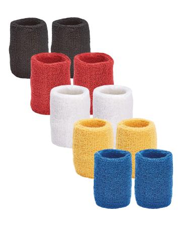 Unique Sports Multi Color Pack Sports Wristbands for Basketball Leagues, 5 pair of Wristbands per pack - Buy Online on GoSupps.com