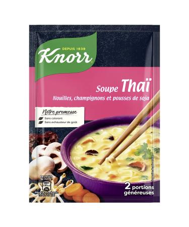 Knorr Dehydrated Thai Soup Noodles Mushrooms Bean Sprouts, quick meal, 69g