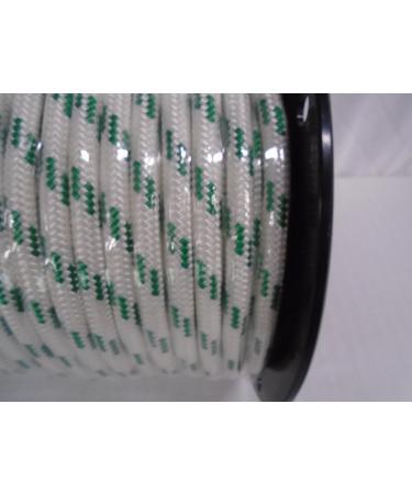 7/16 Inch Double Braid Polyester Rope - 100 ft - White/Green - Buy Online on GoSupps.com