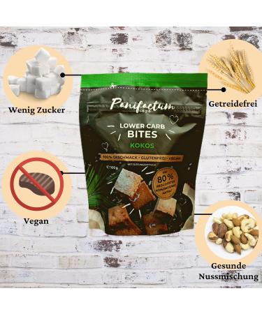 Low Carb Bites 100g | Vegan Protein Bar | Low Sugar Coconut Snack - Buy Online on GoSupps.com