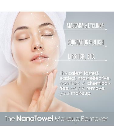 Nano Towel Makeup Remover Cloth - Chemical Free, Fast Cleaning for Sensitive Skin. Removes Cosmetics and Oil Like an Eraser. Perfect for Acne and Exfoliation (Grey) - Buy Online on GoSupps.com