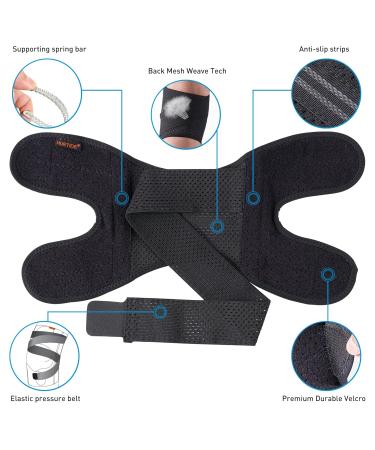 HUETIDE Adjustable Patella Tendon Knee Strap for Men and Women - Knee Support Brace for Arthritis, Meniscus Tear, and Joint Pain Relief - X-Large - Buy Online on GoSupps.com