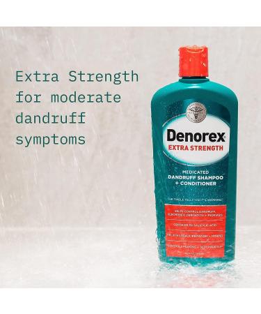 Denorex Extra Strength Anti Dandruff Shampoo & Conditioner Treatment 10oz - 3% Salicylic Acid for Dandruff, Seborrheic Dermatitis & Psoriasis - Buy Online on GoSupps.com