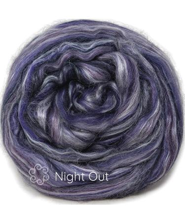 SILK MERINO Fiber for Spinning - Super Soft Combed Top Wool Roving for Felting & Craft Projects - Night Out - Buy Online on GoSupps.com