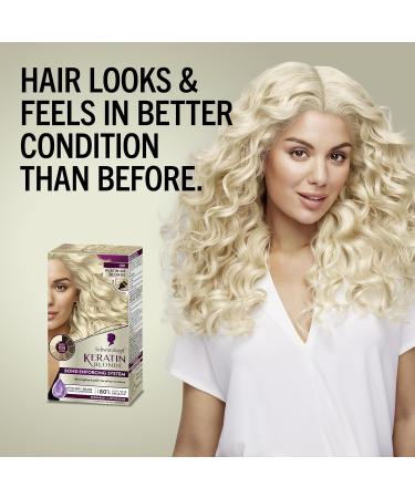 Schwarzkopf Keratin Blonde Hair Dye - Platinum Blonde 001 Ultra Lightening Kit Enriched with Keratin for Up to 9 Levels of Lift - 7.1 Fl Oz - Buy Online on GoSupps.com