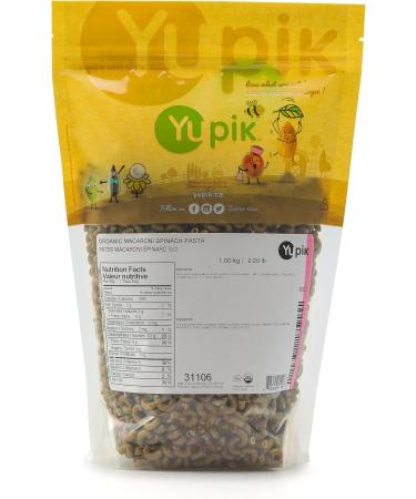 Yupik Organic Spinach Macaroni Non-GMO Vegan Gluten-Free 1Kg 1 kg - Buy Online on GoSupps.com