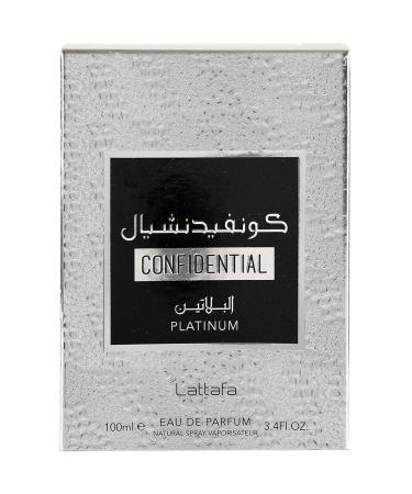 Lattafa Confidential Platinum Eau De Parfum Spray (Unisex) 3.4 oz Wood 3.4 Ounce (Pack of 1) - Buy Online on GoSupps.com