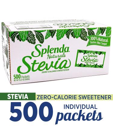 SPLENDA Naturals Stevia Sweetener Packets - 500 Count, No Calorie, 35.27 oz - Buy Online on GoSupps.com