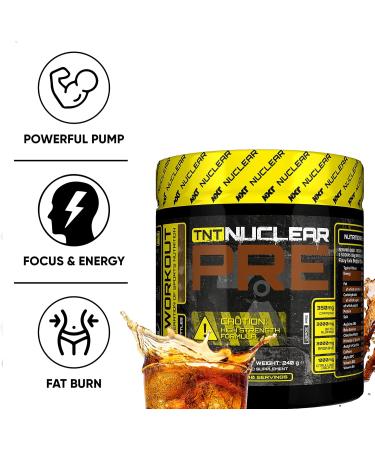 NXT Nutrition TNT Nuclear Pre Workout Energy Drink - 40 Servings | L-Citrulline, Beta Alanine, 350mg Caffeine for Pump, Endurance & Focus | Mixed Candy Vegan Flavor - Buy Online on GoSupps.com