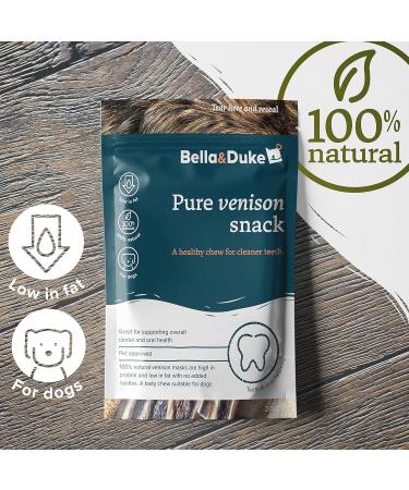 Bella & Duke Venison Dog Snack - Natural Dental Stick Alternative - Grain-free, High Protein, Hypoallergenic Chew for Cleaner Teeth and Plaque Prevention - Buy Online on GoSupps.com