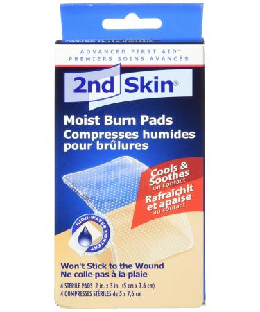 Spenco 2nd Skin Moist Burn Pads, Medium (2 x 3 Inches), 4-Count Medium 4-Count