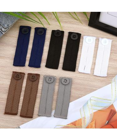 Adjustable Waistband Expanders - Set of 10, Elastic Waist Extenders for Men and Women | Trouser Button Extender for Comfort - Buy Online on GoSupps.com