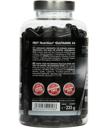 Buy Frey Nutrition Glutamine X4 - 250 Capsules | High-Quality Amino Acid Supplement for Muscle Recovery | International Shipping Available - Buy Online on GoSupps.com