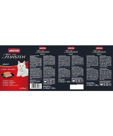 Animonda Adult Cat Food - Premium Wet Food with Beef & Potatoes | 6 x 100g Pack - International Shipping Available - Buy Online on GoSupps.com