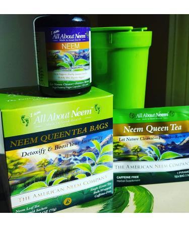 Organic Neem Leaf Capsules - 120 Count | 1500mg High Potency with Neem Leaf Extract - Buy Online on GoSupps.com