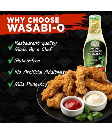 WASABI-O Premium Fusion Mayonnaise Real Wasabi & Ketchup Blend Ideal for Fish and Chips Sandwiches Salads and Coleslaw - 12oz (340g) - Buy Online on GoSupps.com
