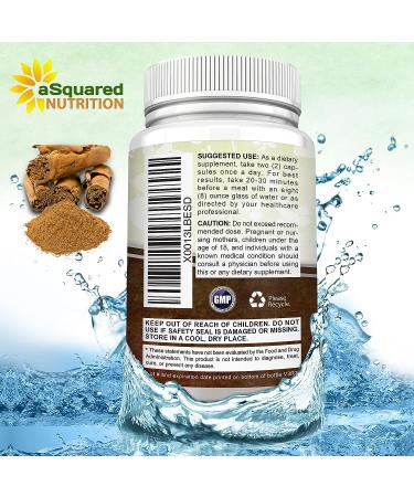 Organic Ceylon Cinnamon 1200mg - 120 Capsules | Heart Health Support Supplement - Buy Online on GoSupps.com