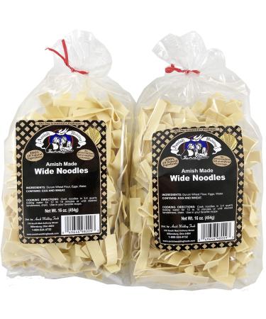 Amish Wedding Foods Wide Noodles 16 Ounce Bags No Preservatives (Pack of 2) - Buy Online on GoSupps.com
