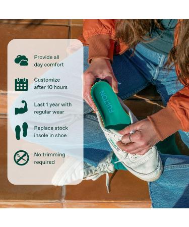 Fulton Custom Molding Cork Shoe Inserts for Women - Pain Relief Orthotic Insoles with Plantar Fasciitis Arch Support - Women's Size 9 - Buy Online on GoSupps.com