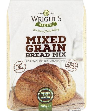 Wright's | Mixed Grain Bread Mix 500g | For Machine or Hand Baking | Baking Success Guaranteed | Suitable for Vegetarians - Buy Online on GoSupps.com