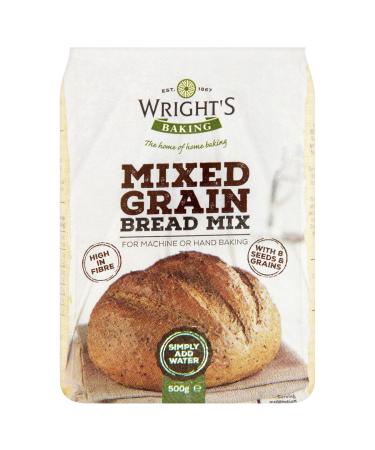 Wright's | Mixed Grain Bread Mix 2X500g (1Kg) | For Machine or Hand Baking | High in fibre | suitable for vegetarians