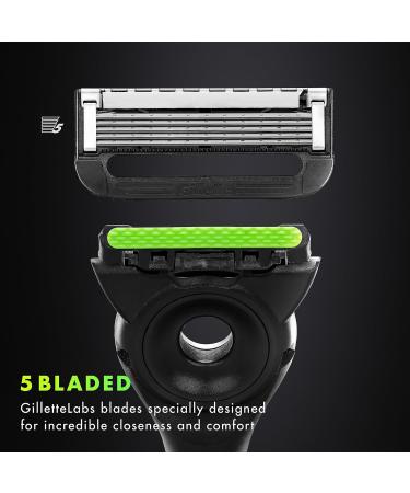 Buy GilletteLabs Exfoliating Bar Razor for Men - Handle Blade Refill & Magnetic Stand | Best International Shipping - Buy Online on GoSupps.com