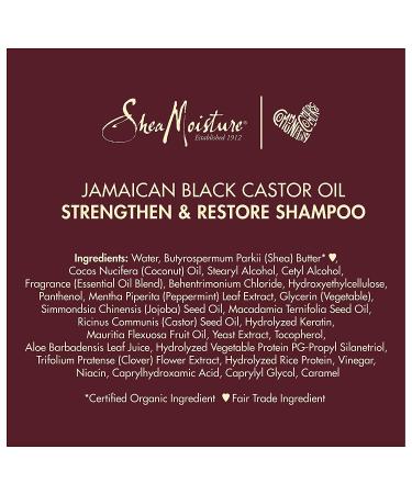 SheaMoisture Jamaican Black Castor Oil Shampoo 13 fl oz - Strengthen & Restore Hair - Buy Online on GoSupps.com