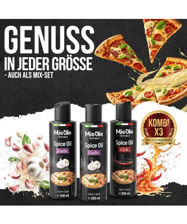  Mioolio MioOlio Spiced Oil Gift Set 1 x 200ml Garlic Oil and 1 x 200ml Chili Oil Flavored Oil for Cooking - Buy Online on GoSupps.com