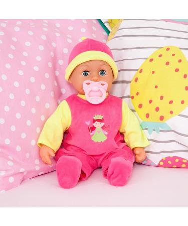 Buy Bayer Design 93806AA Interactive Talking Baby Doll - Soft Body 38 cm with Pacifier & Bottle - Perfect Gift for Kids | International Shipping Available - Buy Online on GoSupps.com