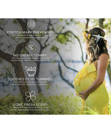 BELLA B Tummy Honey Butter 4 oz - Natural & Organic Pregnancy Safe Tummy Butter for Stretch Marks - Fade Marks with Daily Use - 1 Pack 4 Ounce - Buy Online on GoSupps.com