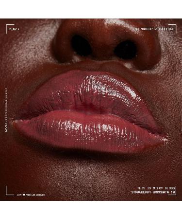NYX Professional Makeup Strawberry Horchata Milky Gloss Lip Gloss - 12 Hour Hydration, Vegan, Mauve Pink - Scented Milkshake - Buy Online on GoSupps.com