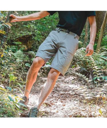 Shallowlulu Men's Water-Resistant Cargo Hiking Shorts - Grey, 30W x 8L - Buy Online on GoSupps.com