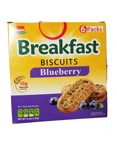 Sobisk Cookies, Biscuits Blueberry Breakfast 6 Packs, 5.3 Ounce
