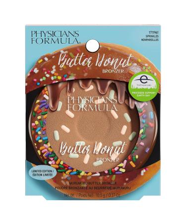Physicians Formula Murumuru Butter Cheat Day Donut Bronzer - Dark Shimmer Cream Bronzer 0.38oz - Cruelty-Free, Lightweight Formula for Sensitive Skin - Sprinkles 0.38 Ounce - Buy Online on GoSupps.com