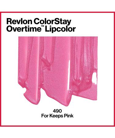 Revlon ColorStay Overtime Lipcolor in For Keeps Pink (490) - 0.07 Oz - Buy Online on GoSupps.com