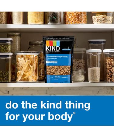 KIND Healthy Grains Vanilla Blueberry Granola Clusters with Flax Seeds, Gluten Free, 11 oz (Pack of 3) - Buy Online on GoSupps.com