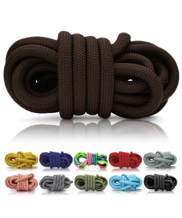 Allesoo ppm rope 5 meters taile rope dog leash collar flaven polypropylene multifilem rope 10mm thickness dark brown 10mm dark brown