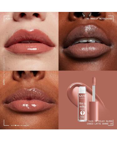 NXY Milky Gloss Lip Gloss - Choco Latte Shake | Vegan Formula | 12 Hour Hydration | Milk Chocolate Scented - Buy Online on GoSupps.com