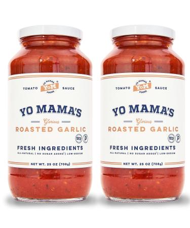 Keto Roasted Garlic Pasta Sauce by Yo Mama's Foods - Pack of (2) - Vegan, No Sugar Added, Low Carb, Low Sodium, Gluten Free, Paleo Friendly, and Made with Fresh Non-GMO Tomatoes! Garlic 1.56 Pound (Pack of 2) - Buy Online on GoSupps.com